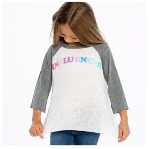 CHASER Flounce Sleeve INFLUENCER Raglan Baseball T